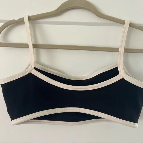 437 Micro Bra in Black & Crème- size L - Picture 5 of 5